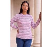 Roman Women's Petite Space Dye Curved Hem Jumper in Pink | Size: 16 Roman Pink 16