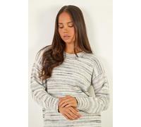 Roman Women's Petite Space Dye Knitted Jumper in Grey | Size: 14 Roman Grey 14