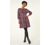 Petite Spot Tie Front Dress Roman Pink 16