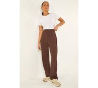 Roman Women's Petite Straight Leg Ponte Stretch Trouser in Chocolate | Size: 8 Roman Chocolate 8
