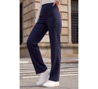 Roman Women's Petite Straight Leg Ponte Stretch Trouser in Navy | Size: 10