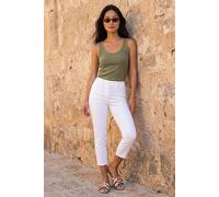 Petite Stretch Crop Denim Jegging Roman White 18