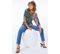 Roman Originals Jeggings for Women UK Jean Ladies Stretchy Trousers Denim Leggings High Waist Rise Pull On Skinny Straight Leg Cotton Pants Smart Casual - Petite Denim (28 inch) - Size 8