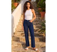 Roman Women's Petite Stretch Straight Leg Jeans in Navy | Size: 16