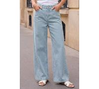 Roman Women's Petite Stripe Cropped Jeans in Light Blue | Size: 16 Roman Light Blue 16