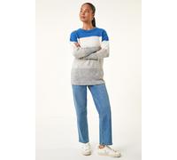 Roman Women's Petite Stripe Knitted Jumper in Grey | Size: 16 Roman Grey 16