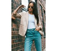 Roman Women's Petite Suedette Blazer in Stone | Size: 14 Roman Stone 14