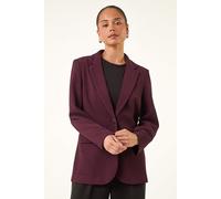 Roman Women's Petite Textured Buttoned Blazer in Plum | Size: 18 Roman Plum 18