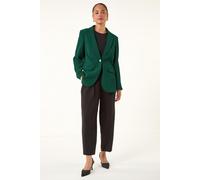 Roman Women's Petite Textured Buttoned Blazer in Teal | Size: 16 Roman Teal 16