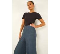 Roman Women's Petite Textured Stretch Trouser in Dark Blue | Size: 14 Roman Dark Blue 14