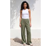 Roman Women's Petite Textured Stretch Trouser in Khaki | Size: 14 Roman Khaki 14