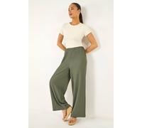 Roman Women's Petite Textured Stretch Trouser in Khaki | Size: 18 Roman Khaki 18