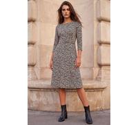 Roman Women's Petite Twist Front Dress in Black | Size: 14 Roman Black 14