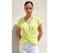Roman Women's Petite Twist Hem Top in Yellow | Size: 18