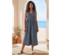Roman Women's Petite V-Neck Tunic Dress in Mid Blue | Size: 18
