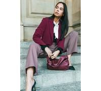 Petite Zip Pocket Stretch Blazer Roman Plum 14