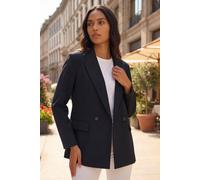 Roman Women's Premium Stretch Ponte Blazer in Black | Size: 12 Roman Black 12