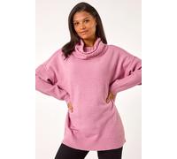 Roman Women's Relaxed Roll Neck Jumper in Light Pink | Size: 14 Roman Light Pink 14