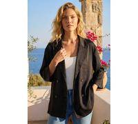 Roman Women's Relaxed Textured Blazer in Black | Size: 14 Roman Black 14