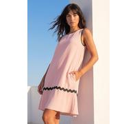 Roman Women's Ric Rac Trim Swing Dress in Light Pink | Size: 18