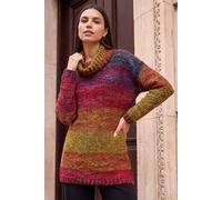 Roman Originals Roll Neck Chunky Knit Jumper for Women UK - Ladies Everyday Holiday Autumn Winter Pull-On Long Sleeves Comfy Cozy Soft Evening Vacation Work Party