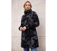 Roman Women's Rose Flocked Coat in Black | Size: 18