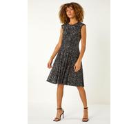 Roman Women's Sequin Twist Front Stretch Dress in Black | Size: 10 Roman Black 10