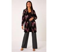 Roman Women's Sequin Velvet Longline Jacket in Bronze | Size: 18 Roman Bronze 18