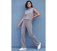 Roman Women's Shimmer Ribbed Knit Trouser in Grey | Size: 12 Roman Grey 12