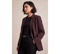 Roman Women's Single Breasted Blazer in Dark Brown | Size: 10 Roman Dark Brown 10