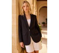 Roman Women's Single Breasted Smart Blazer in Black | Size: 20