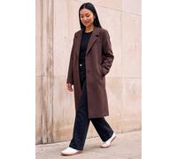 Roman Women's Smart Single Breasted Coat in Chocolate | Size: 20