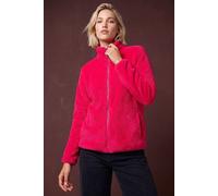Roman Originals Soft Sherpa Fleece Jacket for Women UK - Ladies Autumn Everyday Winter Holiday Pull-On Comfy Soft Vacation Work Teddy Coat - Fuchsia - Size XL