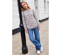 Roman Women's Space Dye Curved Hem Knit Jumper in Lilac | Size: 20