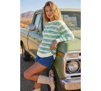Roman Women's Space Dye Stripe Knit Jumper in Green | Size: 10 Roman Green 10