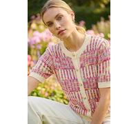Roman Women's Spacedye Button Knitted Cardigan in Pink | Size: 16 Roman Pink 16