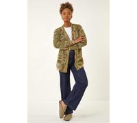 Roman Women's Spacedye Fluffy Cardigan in Olive | Size: 18 Roman Olive 18