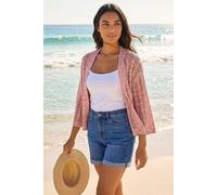 Roman Women's Spacedye Open Knitted Cardigan in Light Pink | Size: 14 Roman Light Pink 14