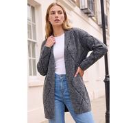 Roman Women's Sparkle Argyle Cardigan in Charcoal | Size: 10 Roman Charcoal 10