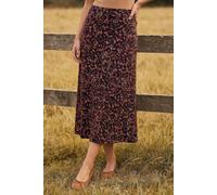 Roman Women's Speckle Print Panel A-Line Skirt in Navy | Size: 16 Roman Navy 16