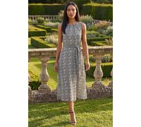 Roman Women's Spot Print Pleated Midi Dress in White | Size: 20 Roman White 20