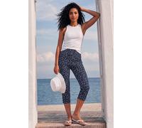 Roman Women's Spot Print Stretch Cropped Trouser in Navy | Size: 18