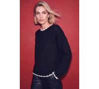 Roman Women's Stitch Detail Soft Knit Jumper in Black | Size: 12 Roman Black 12