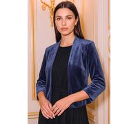 Roman Women's Stretch Velvet Smart Jacket in Midnight | Size: 14