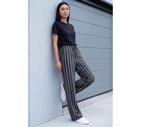 Roman Women's Stripe Drawstring Stretch Trouser in Grey | Size: 14 Roman Grey 14