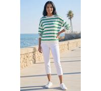 Roman Women's Striped Sequin Knit Jumper in Green | Size: 16 Roman Green 16