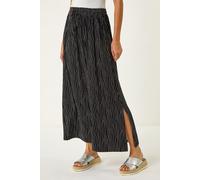 Roman Women's Swirl & Spot Print A-line Skirt in Black | Size: 10 Roman Black 10