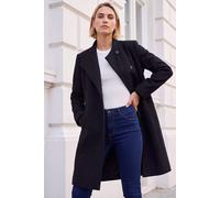 Roman Women's Tailored Funnel Neck Pocket Detail Coat in Black | Size: 20 Roman Black 20