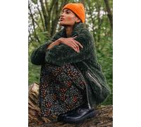 Roman Women's Teddy Borg Bomber Coat in Green | Size: 18
