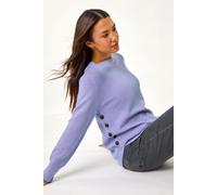Roman Women's Textured Curved Hem Jumper in Violet | Size: 20 Roman Violet 20